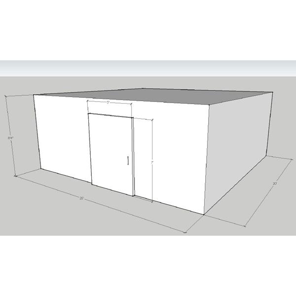 20' x 20' x 8'5"H Walk-In Freezer