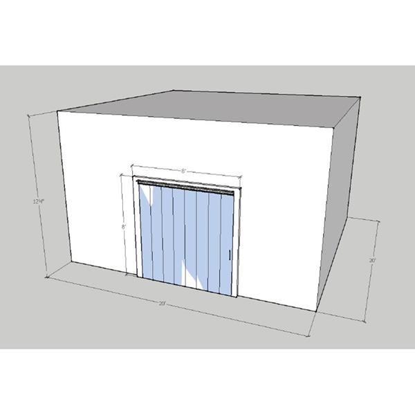 20' x 20' x 12'4"H Drive-In Cooler