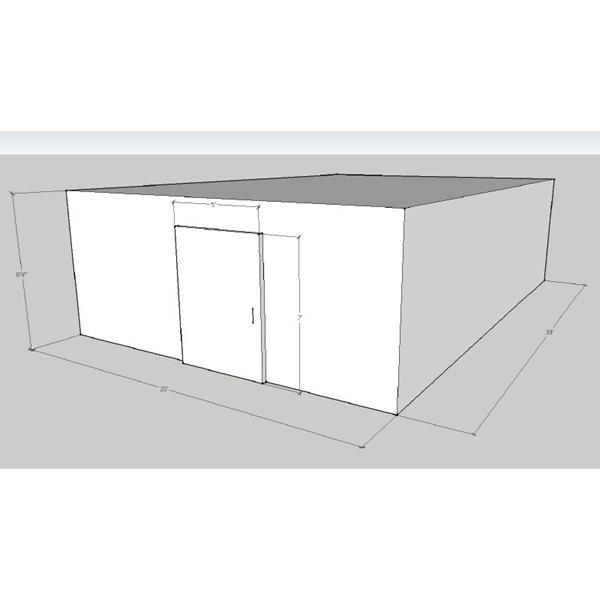 20' x 30' x 8'5"H Walk-In Freezer
