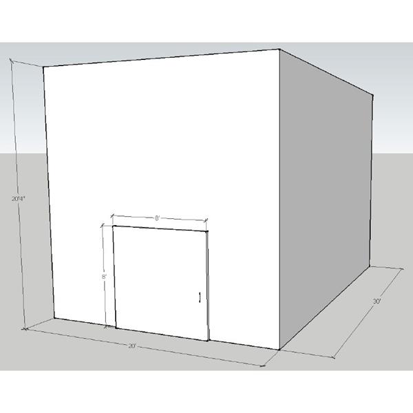 20' x 30' x 20'5"H Drive-In Freezer
