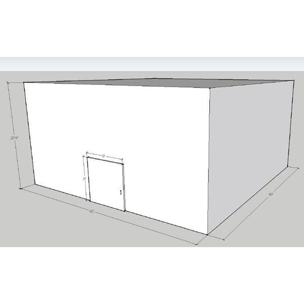 40' x 40' x 20'5"H Drive-In Freezer