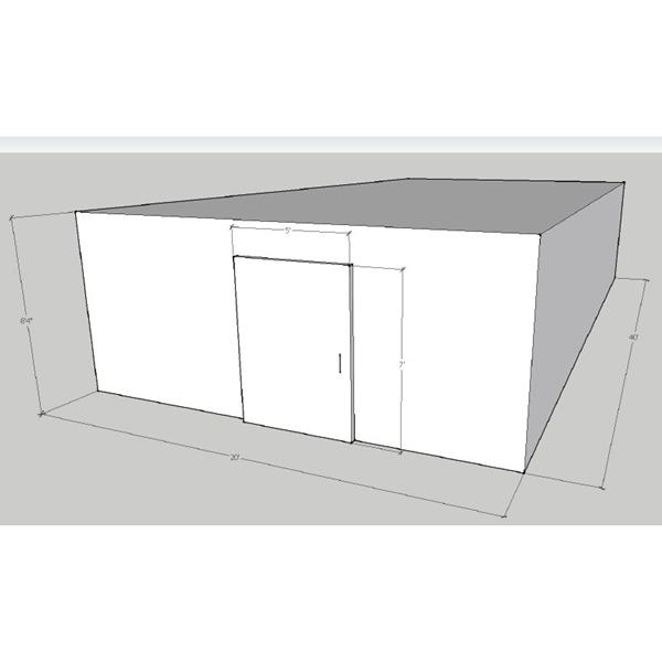 20' x 40' x 8'5"H Walk-In Freezer