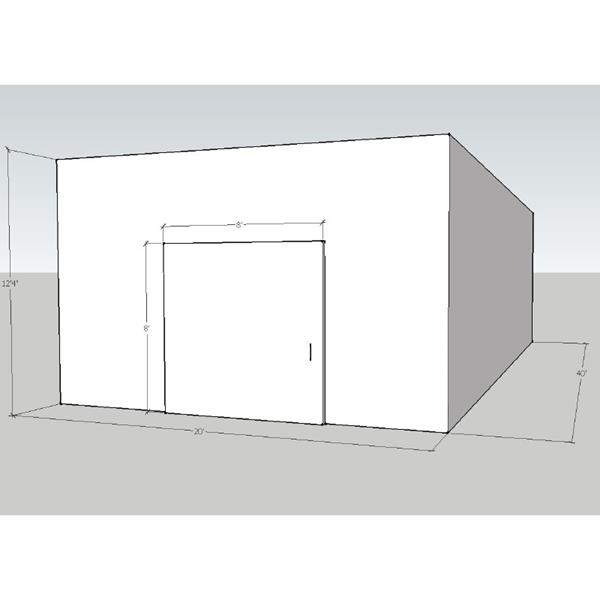 20' x 40' x 12'5"H Walk-In Freezer