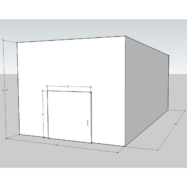 20' x 40' x 16'4"H Walk-In Cooler