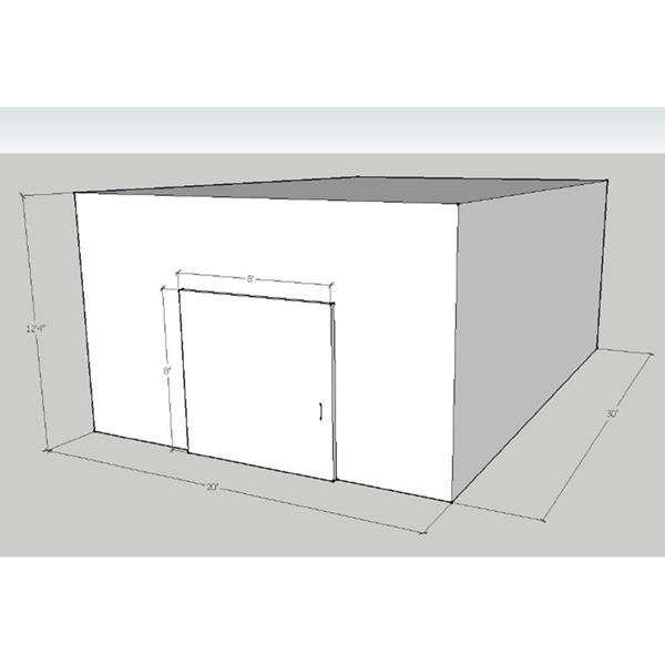 20' x 30' x 12'4"H Drive-In Cooler